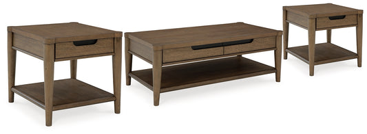 Roanhowe Coffee Table with 2 End Tables