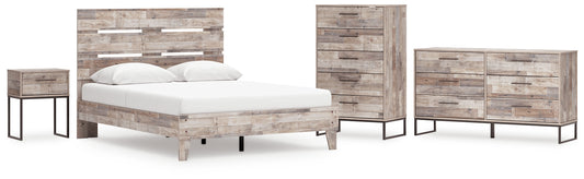 Neilsville Queen Platform Bed with Dresser, Chest and Nightstand