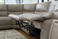 Narwhal Place 6-Piece Reclining Sectional with Storage Console