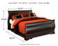 Huey Vineyard Full Sleigh Bed with Mirrored Dresser