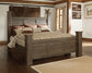 Juararo King Poster Bed with Mirrored Dresser, Chest and 2 Nightstands