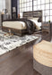 Drystan King Panel Bed with Mirrored Dresser and 2 Nightstands