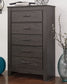 Brinxton Queen/Full Panel Headboard with Mirrored Dresser, Chest and 2 Nightstands