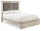 Cambeck Queen Upholstered Panel Bed with Mirrored Dresser, Chest and 2 Nightstands