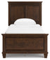 Danabrin Twin Panel Bed with Mirrored Dresser