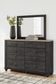 Nanforth King Panel Bed with Mirrored Dresser, Chest and Nightstand