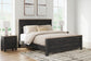 Nanforth King Panel Bed with Mirrored Dresser and 2 Nightstands