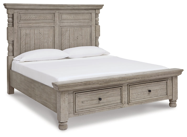 Harrastone King Panel Bed with Dresser