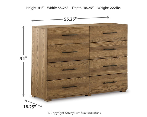 Dakmore King Upholstered Bed with Dresser